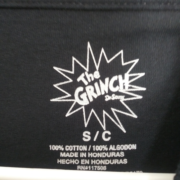 Dr.  Seuss  The Grinch. Black Tee. - Picture 4 of 4